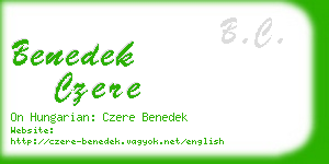 benedek czere business card